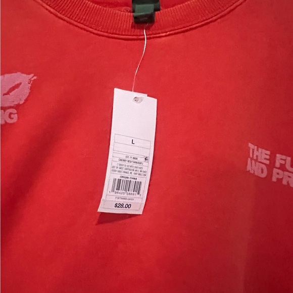 Wild Fable Women's Red Oversized Pullover Sweatshirt - Picture 8 of 8